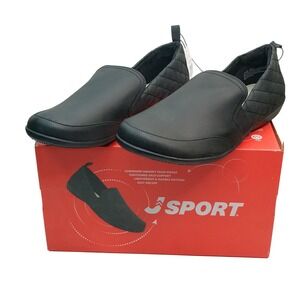 J Sport Lisa Slip On Women Size 10 Black Quilted Memory Foam S5LSA01